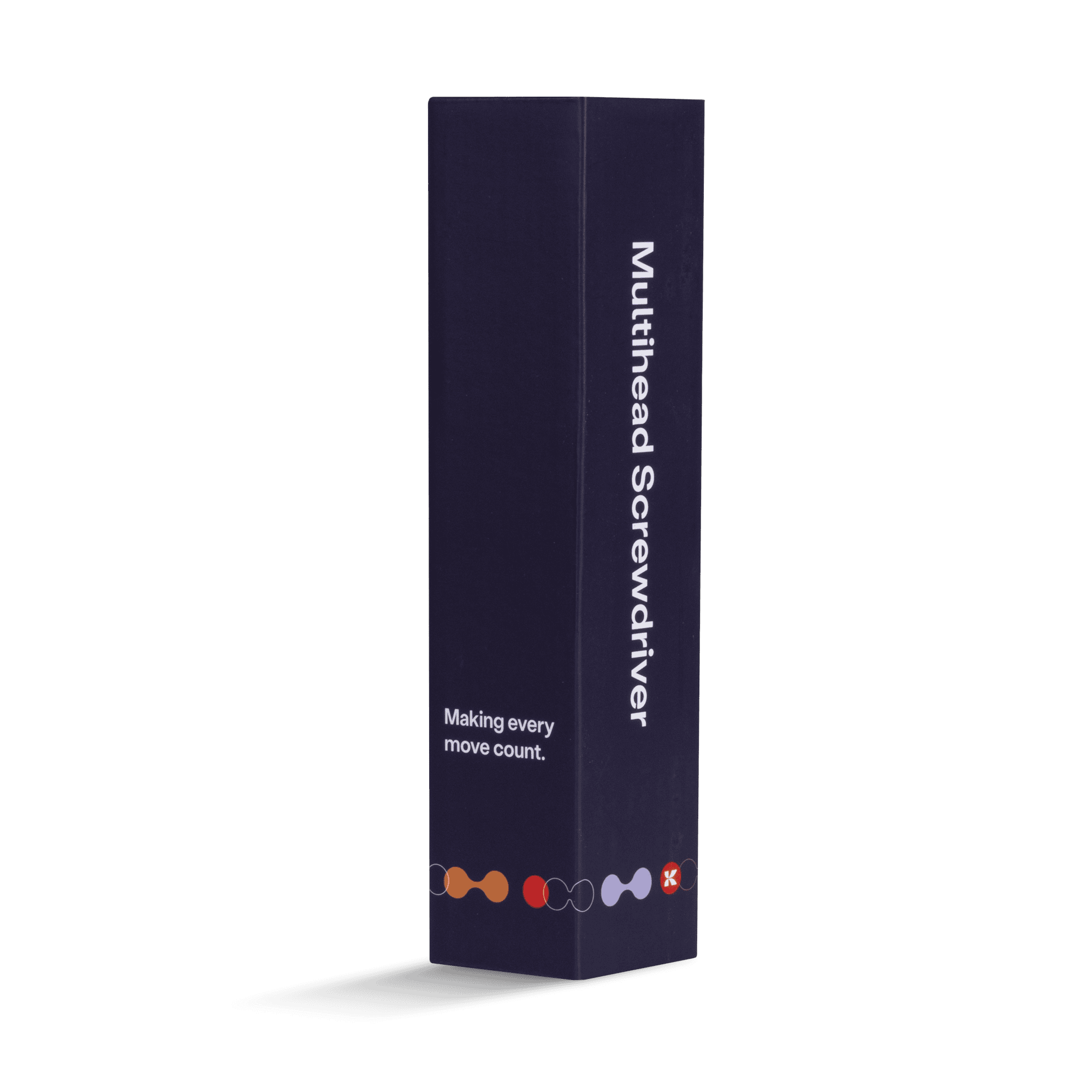 red and black screwdriver with many bits, white kalmar logo