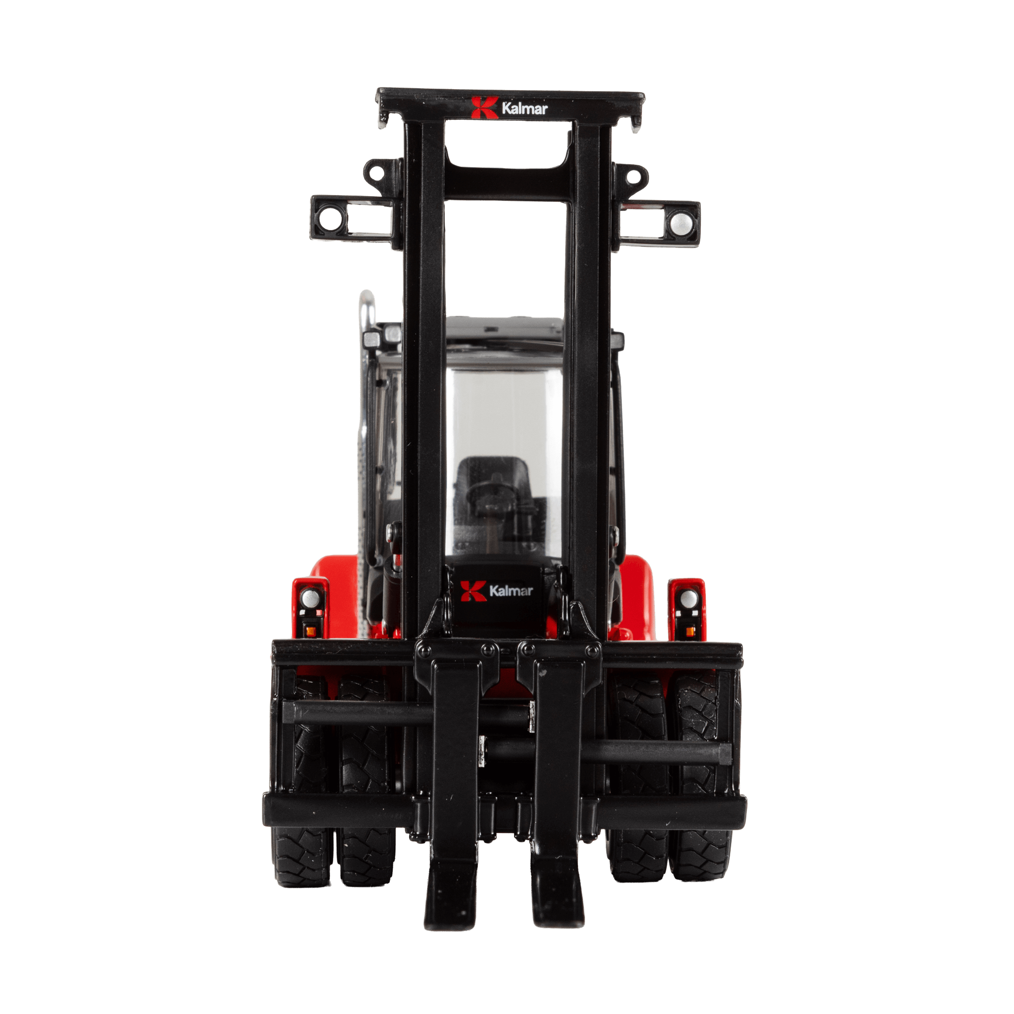 red scale model fork lift 