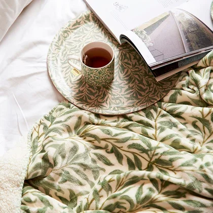 blanket with floral pattern