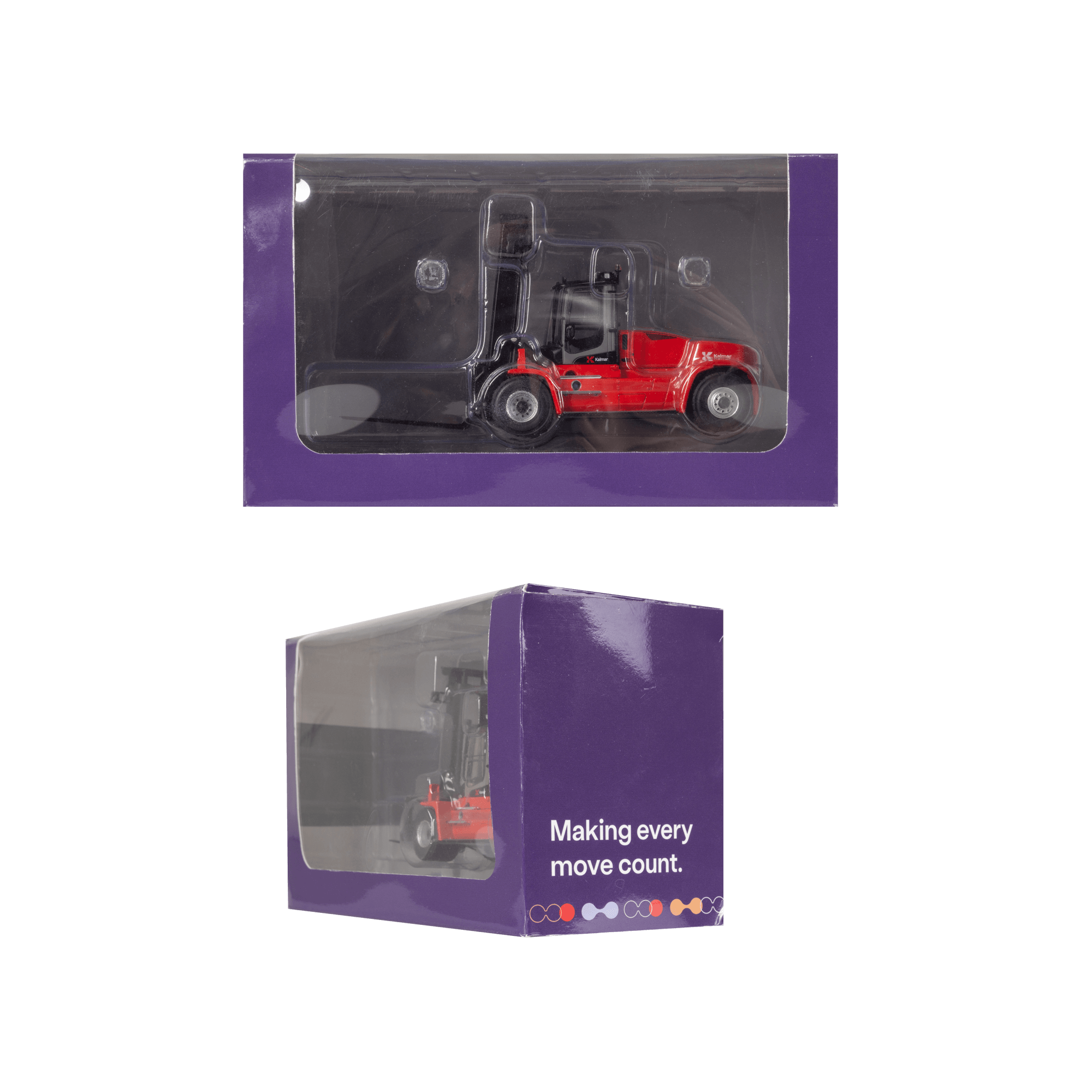 Scale model packaging with transparent side