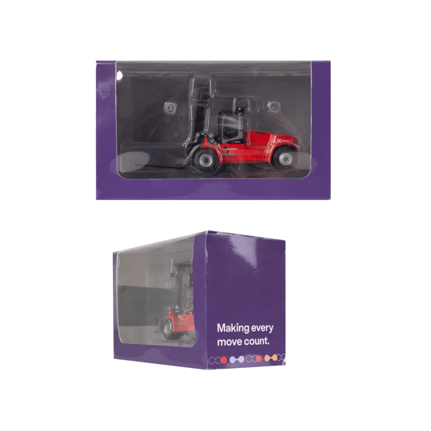 Scale model packaging with transparent side